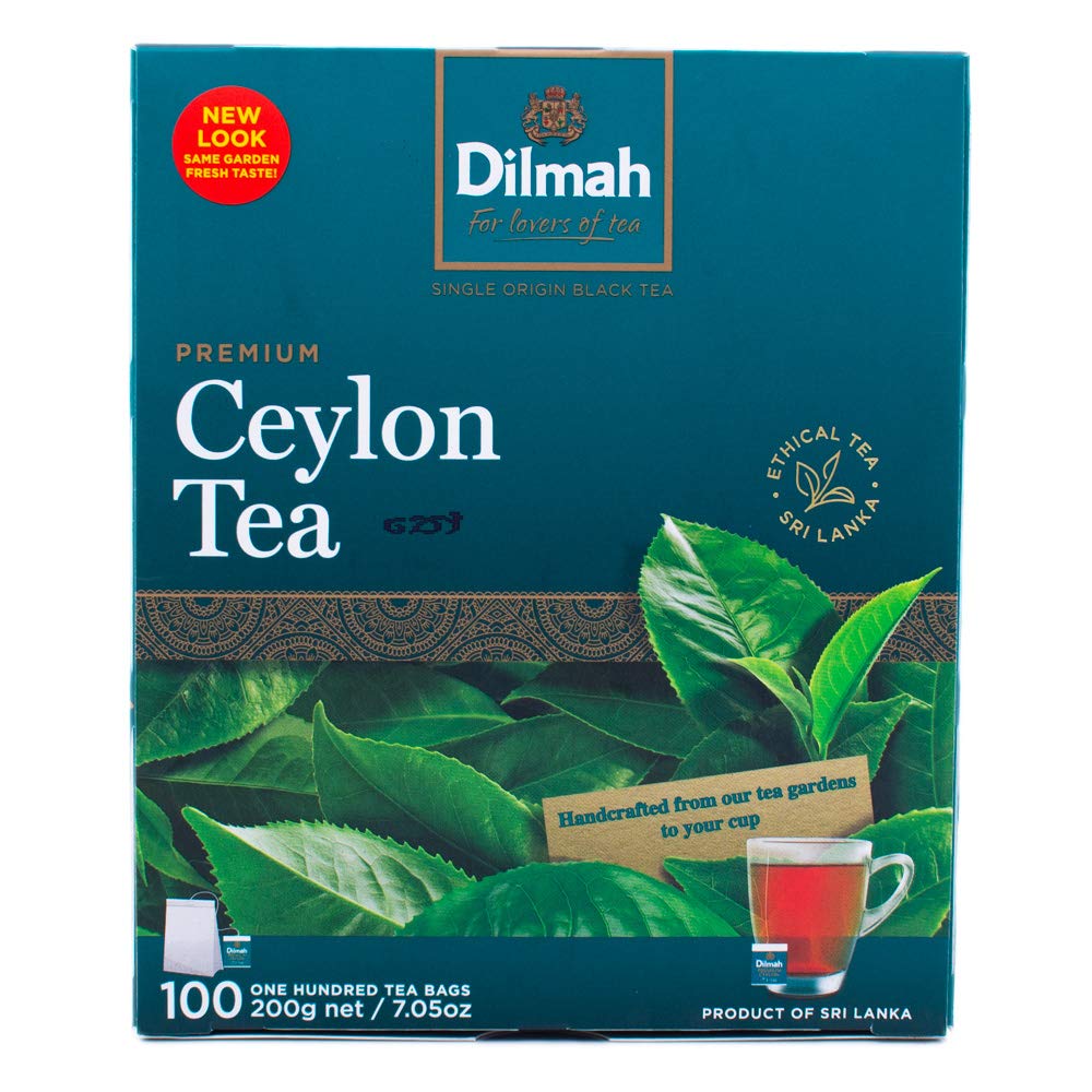Dilmah Premium 100% Pure Ceylon Tea – 100-Count Bags (Pack of 3)