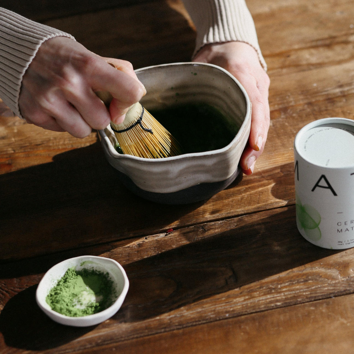 DONA First Flush Ceremonial Grade Matcha – Stone-Milled from Shizuoka, Kagoshima & Kyoto Estate (1.1 oz Tin)