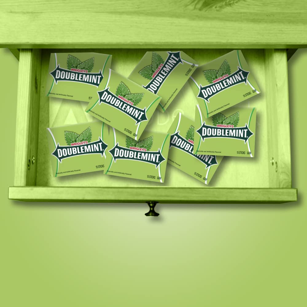 Doublemint Chewing Gum – 6 Value Packs (48 Packs Total) | Fresh Mint