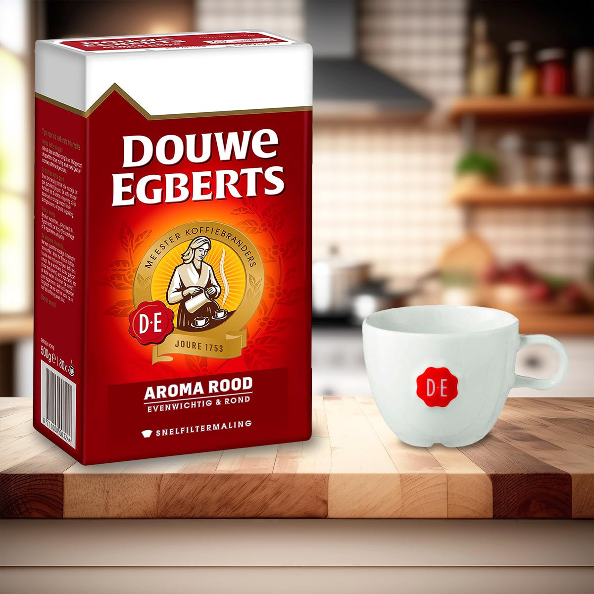 Douwe Egberts Aroma Rood Coarse Grind Ground Coffee – 17.6 oz Pack of 6 Imported from Holland