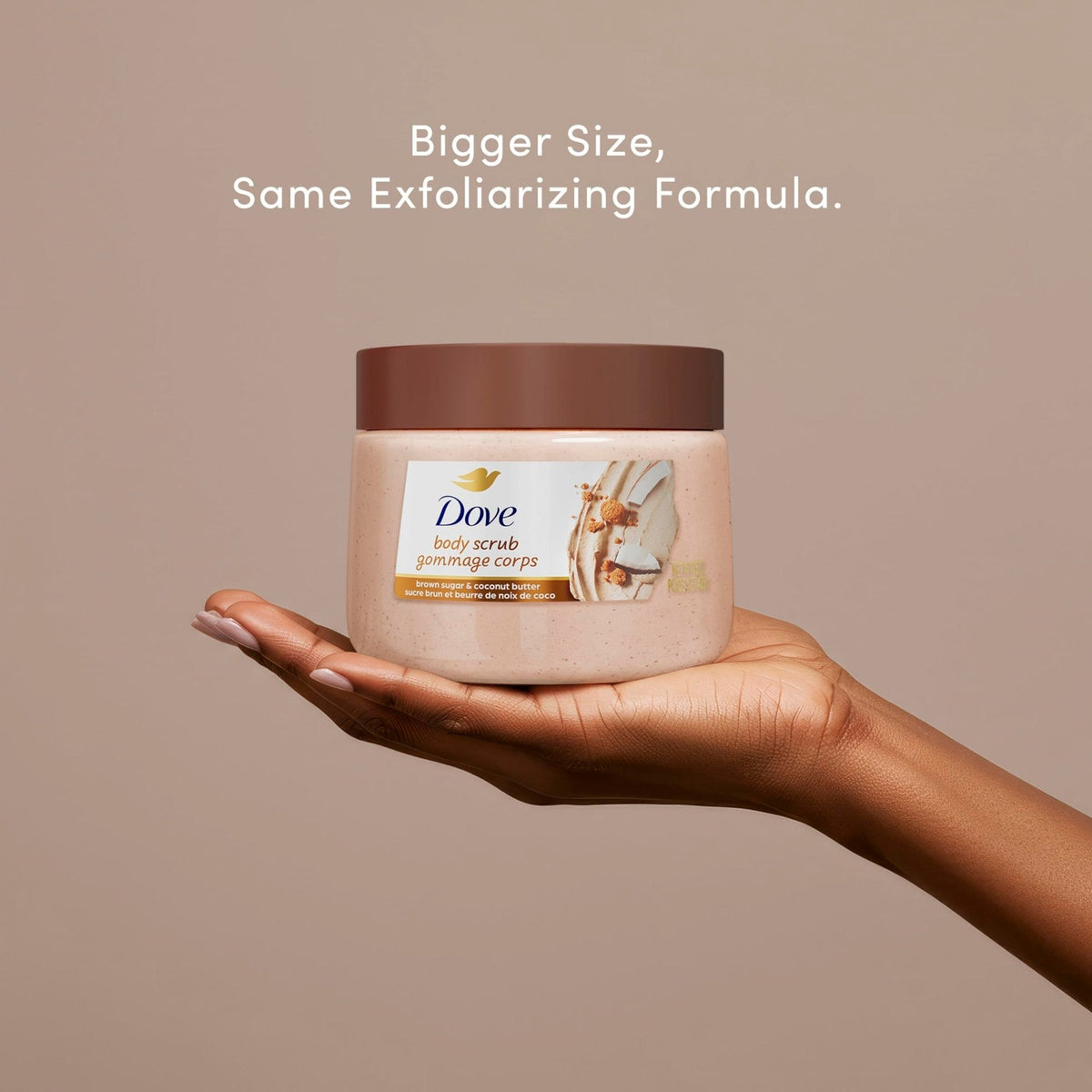 Dove Brown Sugar and Coconut Butter Body Scrub Exfoliates and Deeply 15 oz