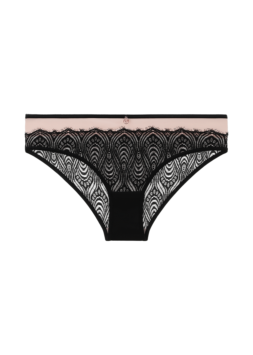 DOVE Sexy Black Pink Lace Briefs Panties