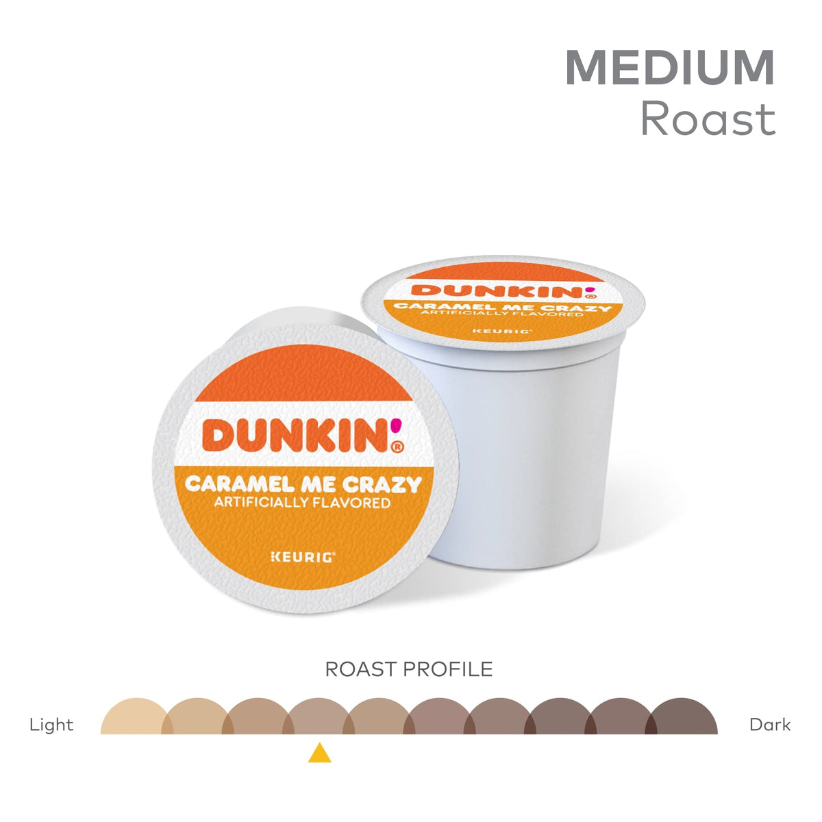 Dunkin Caramel Me Crazy Flavored Coffee K-Cup Pods – 88 Count | Premium Arabica, Keurig Compatible