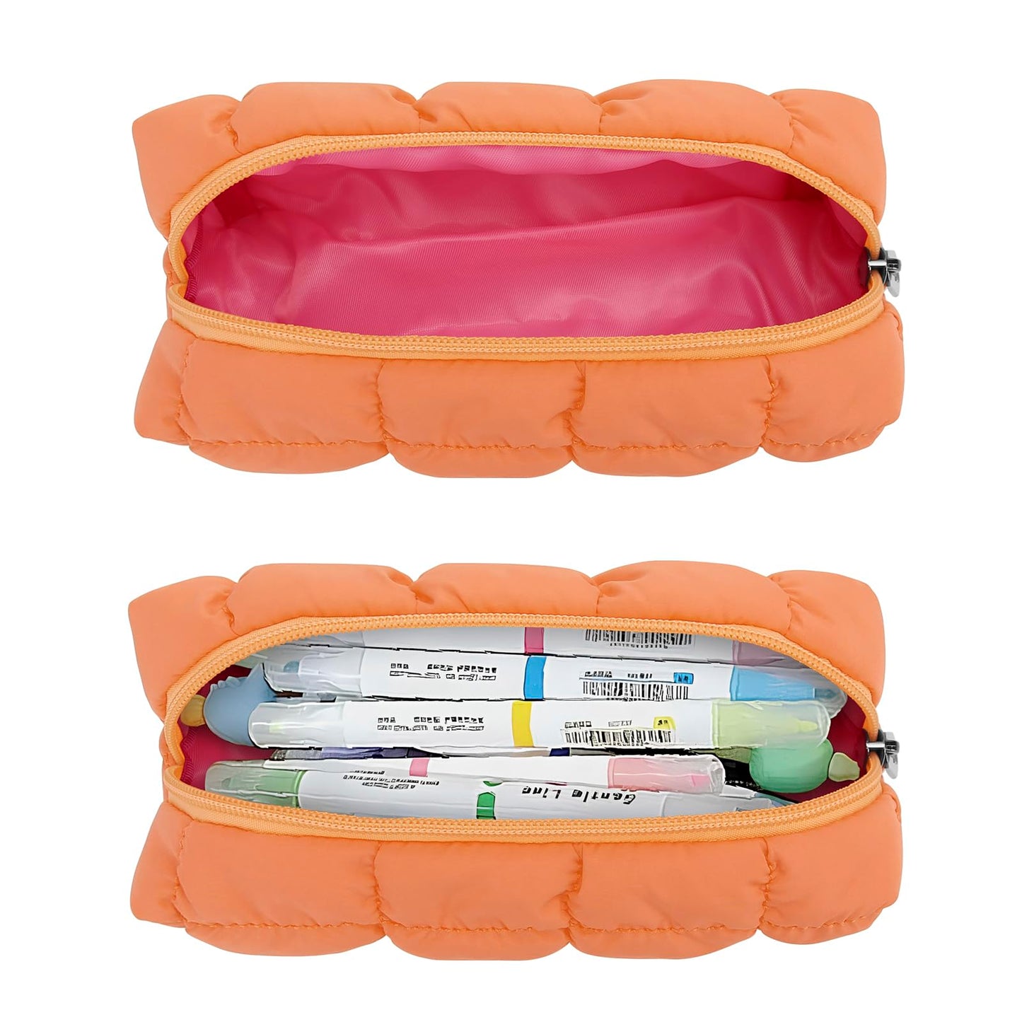 E-Tree Quilted Pencil Case,Makeup Brush Bag,Travel Toiletry Pouch Organizer