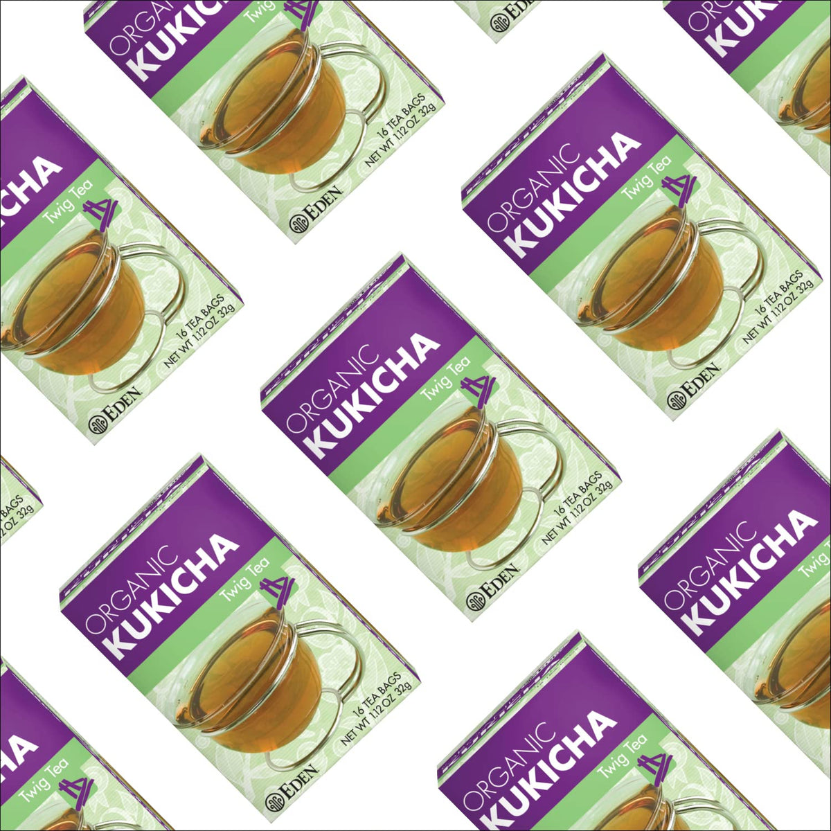Eden Kukicha Organic Roasted Twig Tea – Low Caffeine, 12-Box Pack