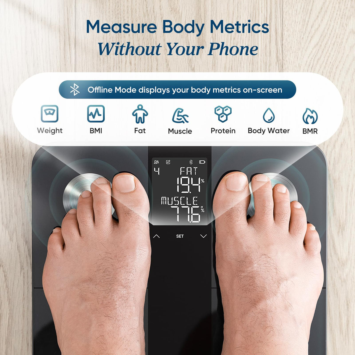 Etekcity Upgraded Smart Scale for Body Weight Fat and BMI, FSA Eligible
