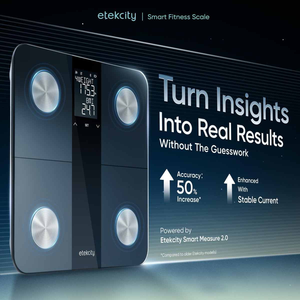 Etekcity Upgraded Smart Scale for Body Weight Fat and BMI, FSA Eligible