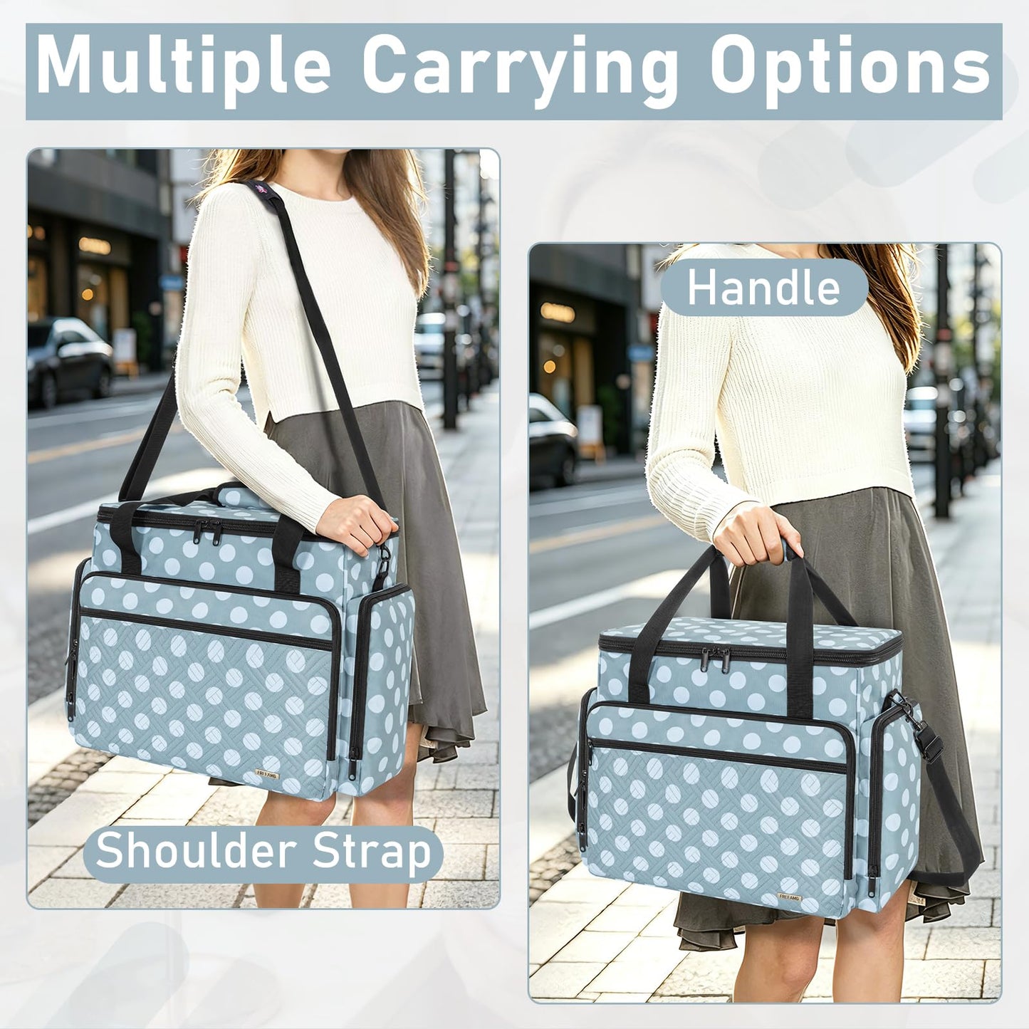 Extra Large Rolling Makeup Bag with 4 Removable Pouches and 1 Brush Holder