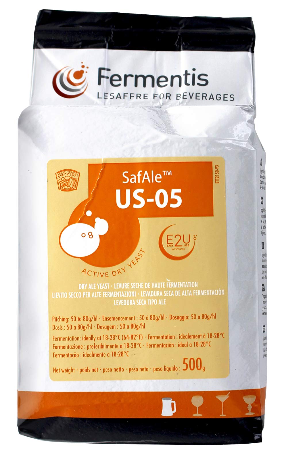 Fermentis SafAle US-05 Dry Brewing Yeast – 500 g (1.1 lb) – American Ale Yeast