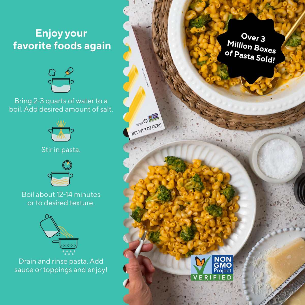 Fiber Gourmet Low Net Carb Pasta Elbow Macaroni – Keto Friendly, 24g Fiber, 17g Net Carbs