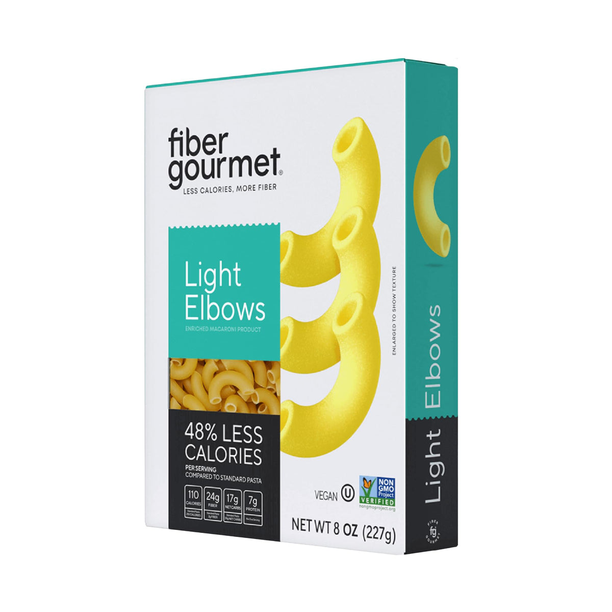 Fiber Gourmet Low Net Carb Pasta Elbow Macaroni – Keto Friendly, 24g Fiber, 17g Net Carbs