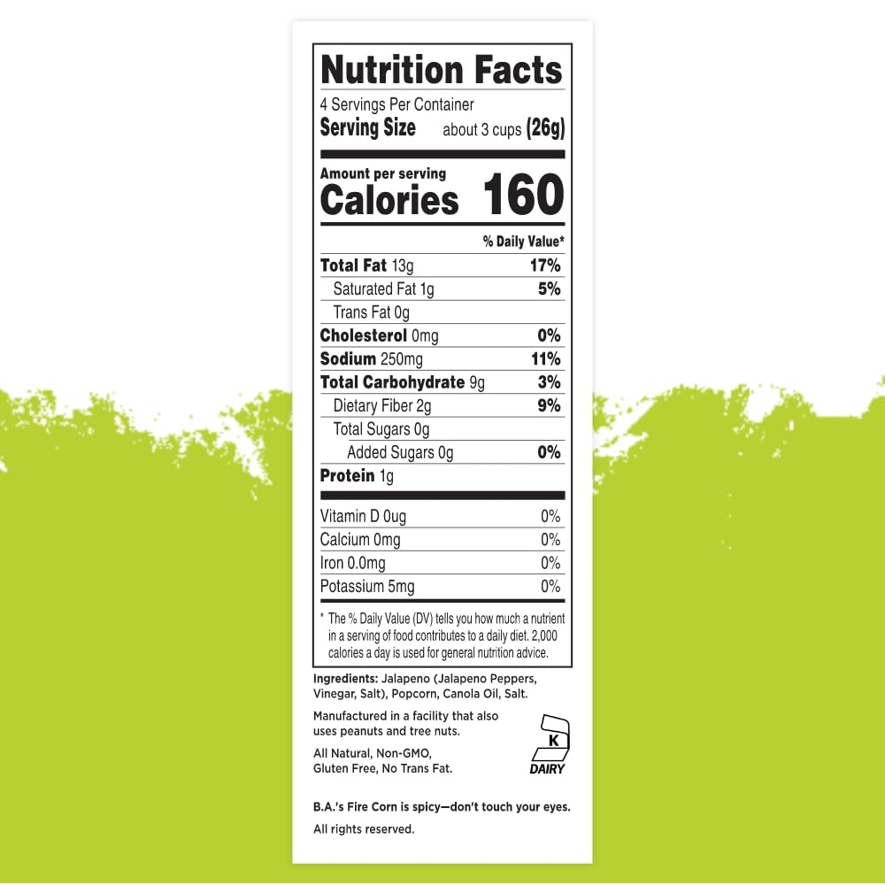 Fire Corn Jalapeño Popcorn Pack of 6 – Gluten Free, Non-GMO Sharing Bags | Veteran-Owned Brand