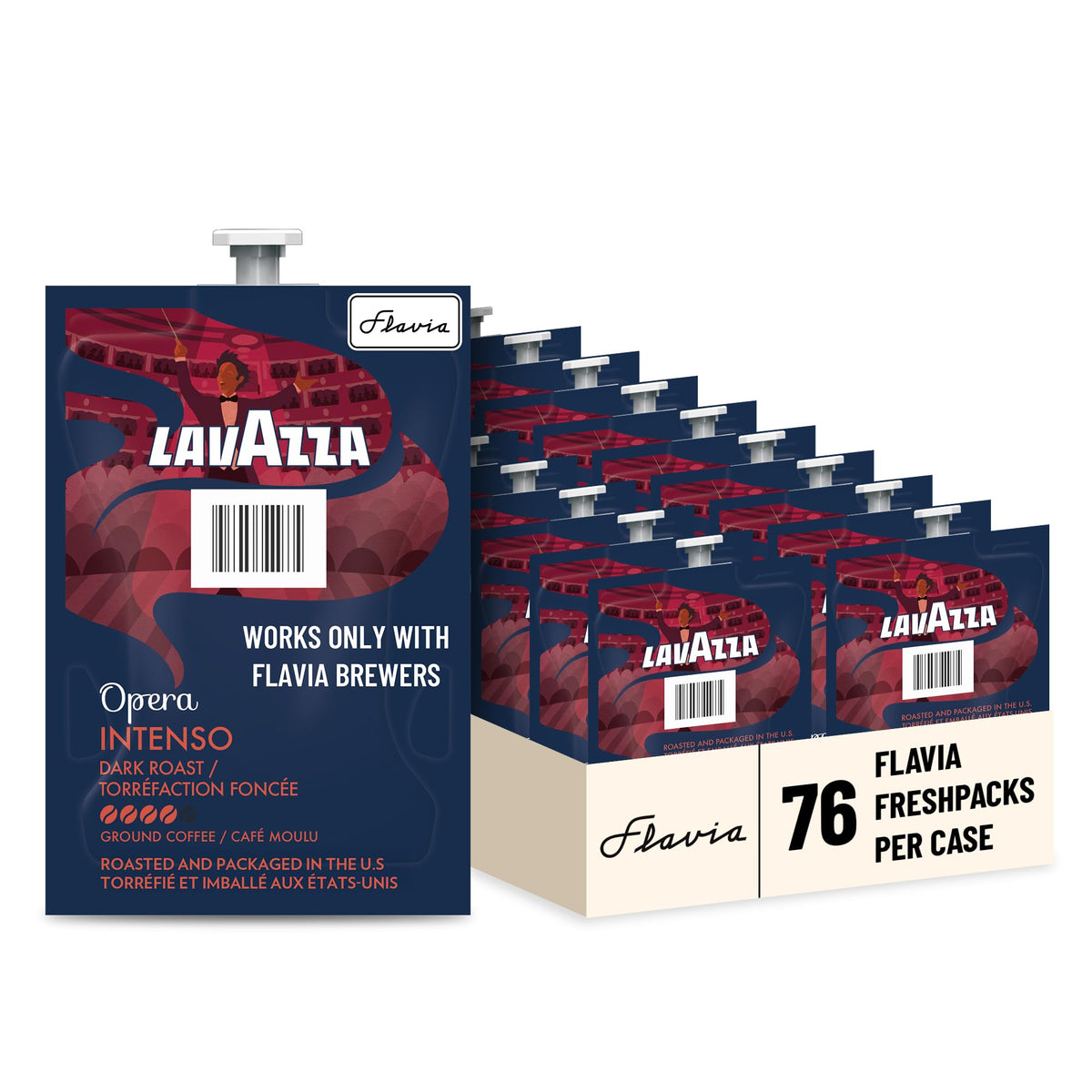 Flavia Lavazza Opera Intenso Freshpacks – 76 Count, Dark Roast, for Flavia Brewers