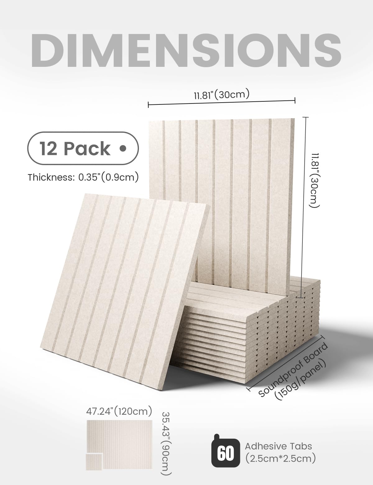 Fluxynara 48" x 36" Large Felt Bulletin Board, Oatmeal