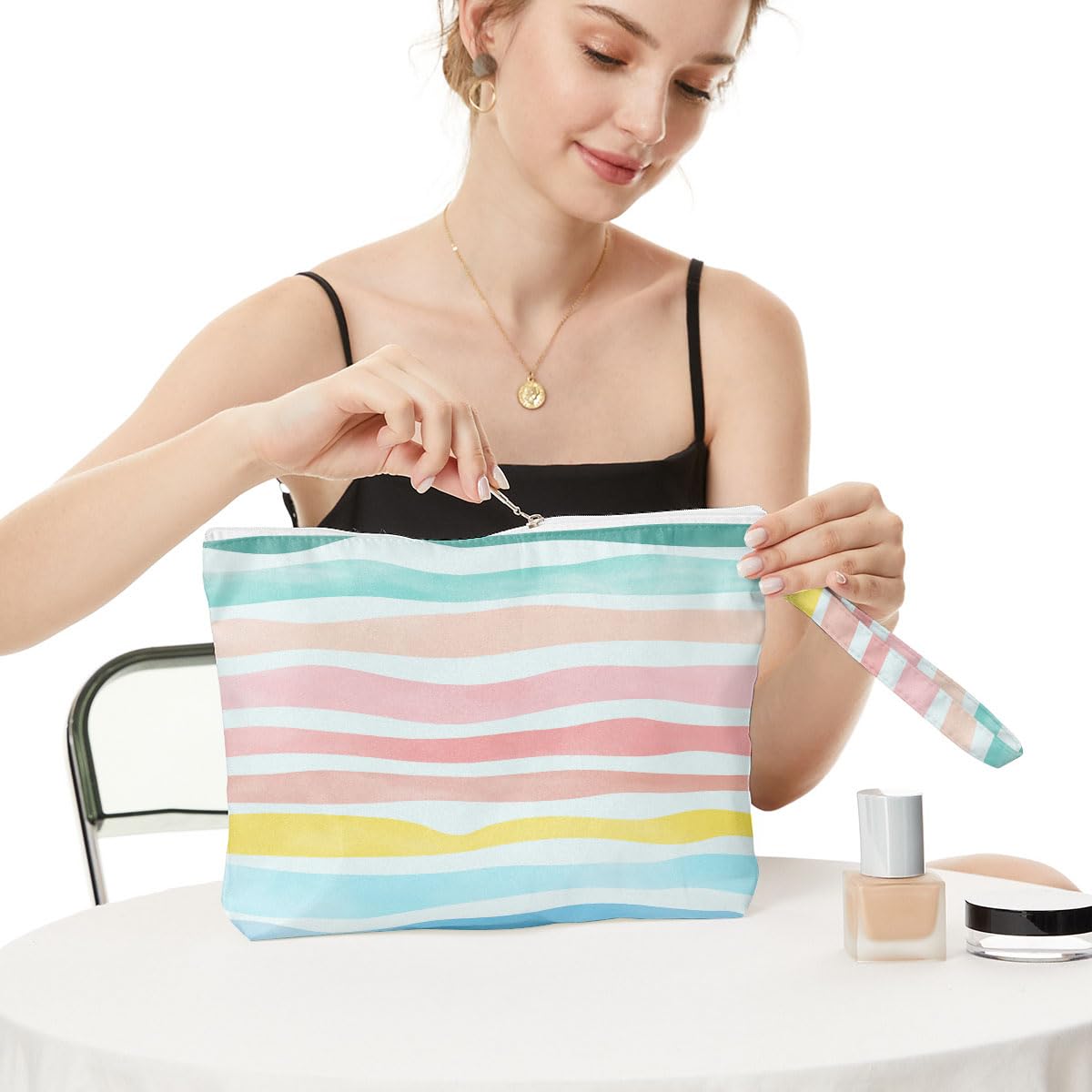 Fokongna Wet Dry Bag – Waterproof Travel Bag, Large Zipper Pouch for Swimsuits, Diapers, Toiletries, Makeup for Women & Girls