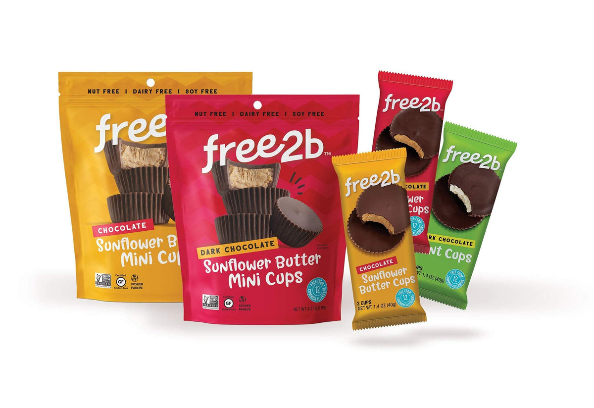 Free2b Foods Dark Chocolate Sun Cups – Gluten-Free, Dairy-Free, Nut-Free, Soy-Free (12-Pack)