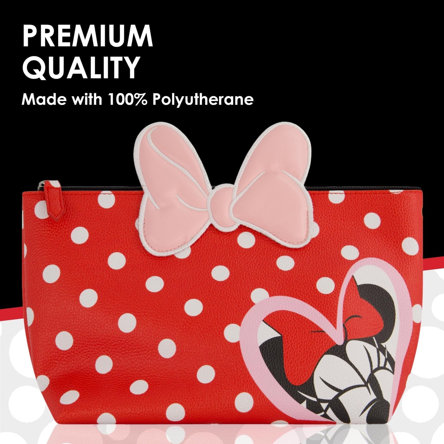 FUL Disney Minnie Mouse Women's Makeup Bag, Red