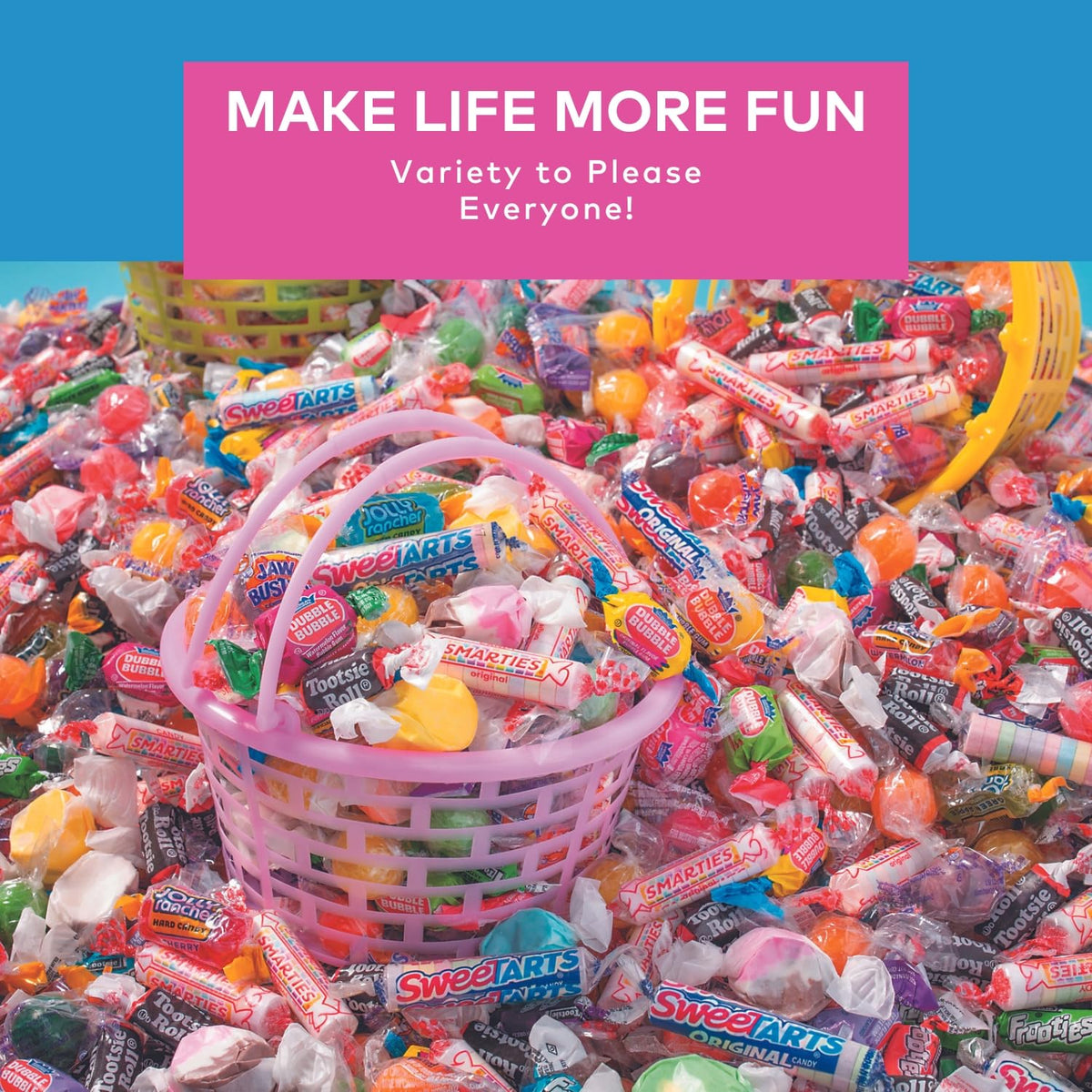 Fun Express Bulk Candy Variety Packs – Individually Wrapped Assorted Candy for Halloween & Party Favors (29 lb)