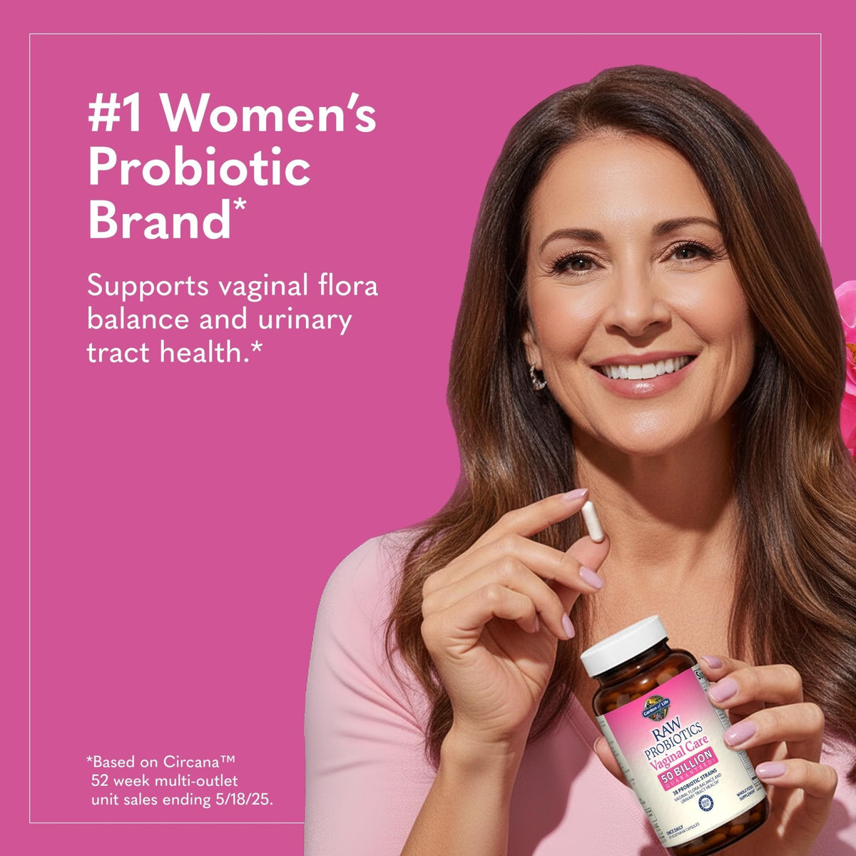 Garden of Life Raw Probiotics Vaginal Care, 50 Billion CFU, 1 Month Supply