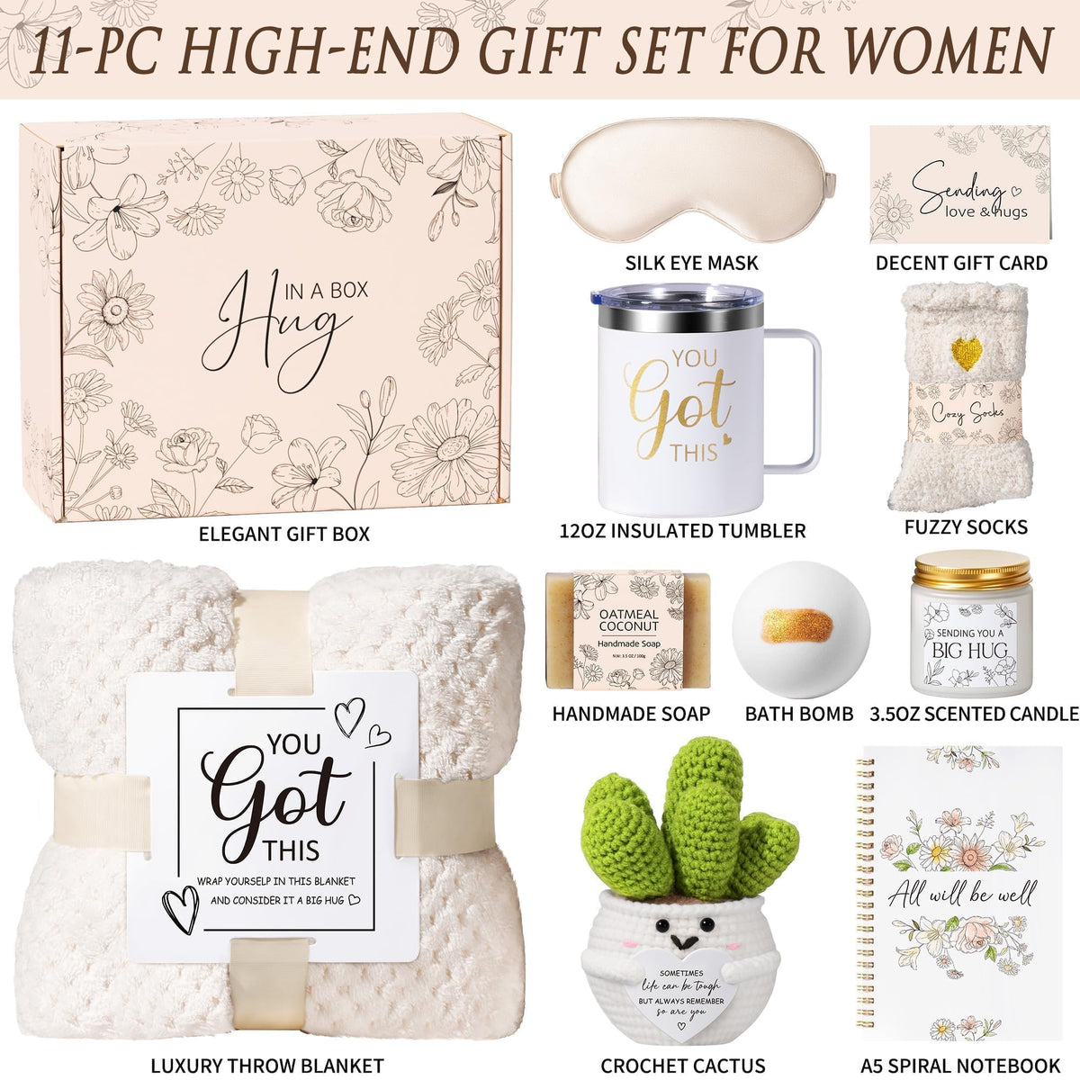 Get Well Soon Gifts Baskets for Women Spa Self Care Package After Surgery