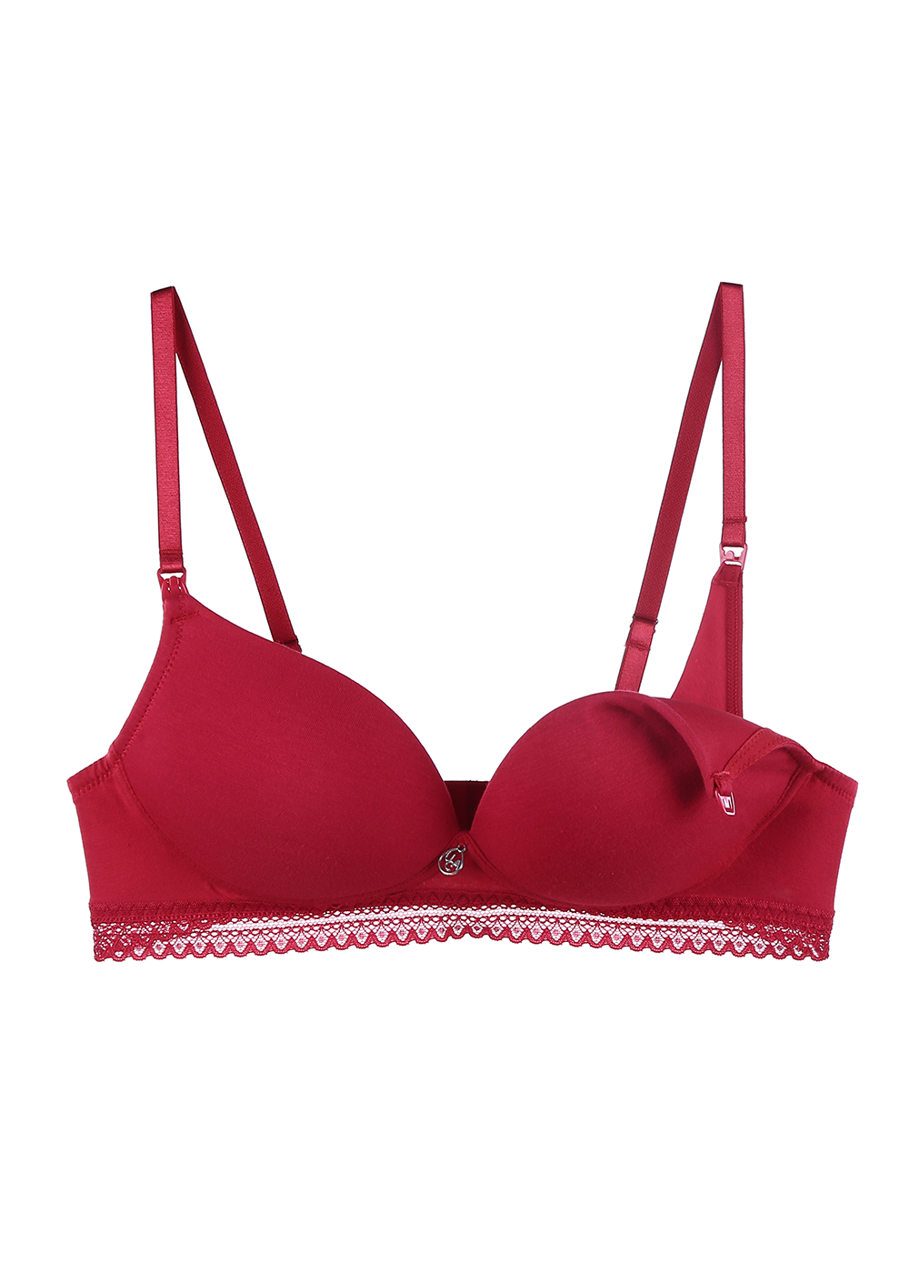 GIANNA Plus Cotton Red Molded Maternity Nursing Bra