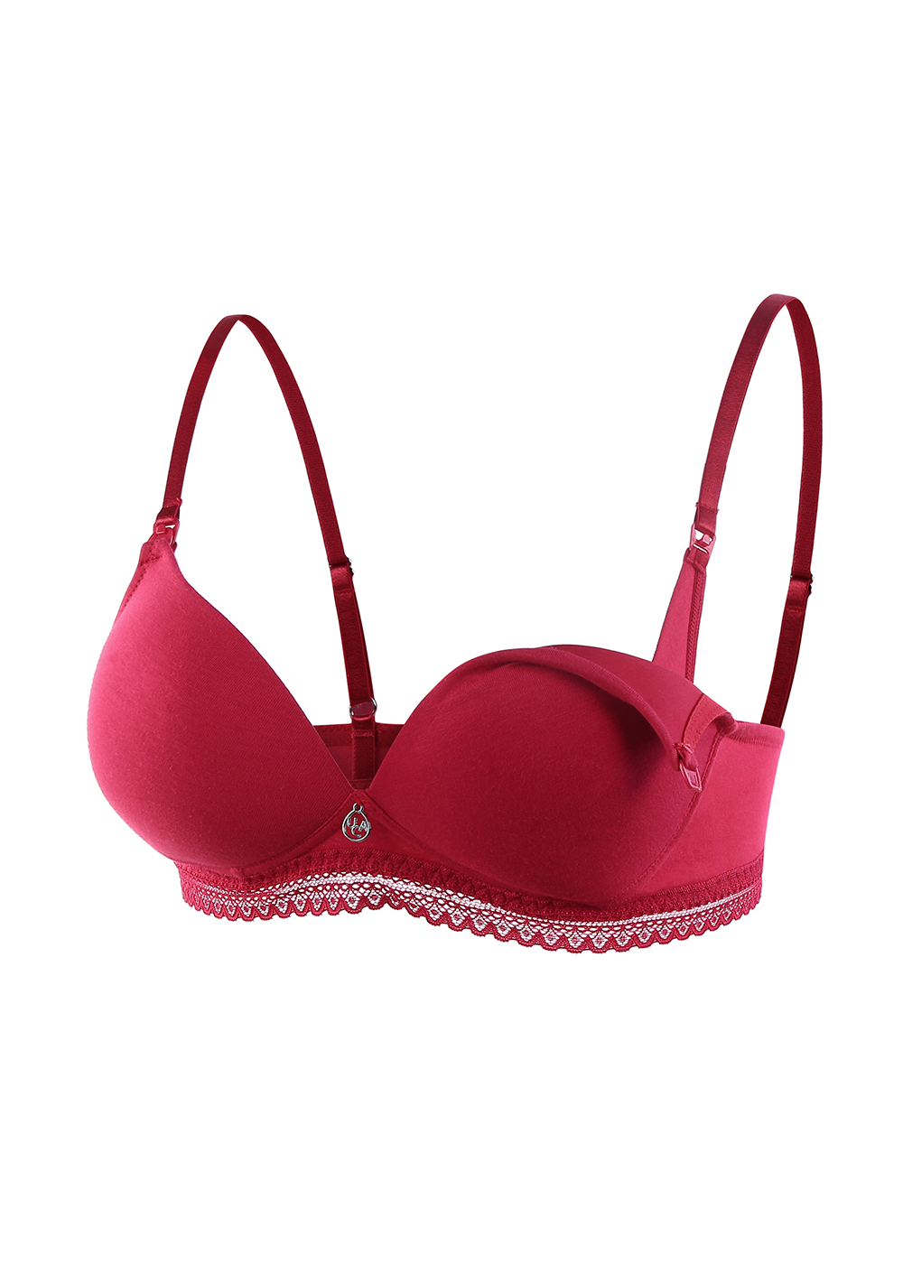 GIANNA Comfort Cotton Red Molded Maternity Nursing Bra