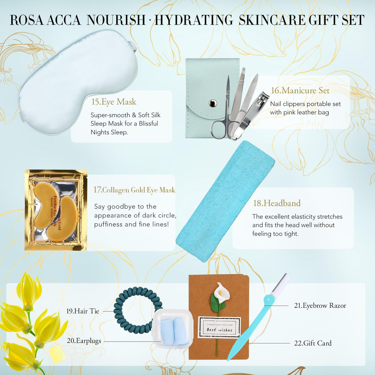 Gifts for Women & Men, Birthday Gifts, 30pcs Ylang Spa Gifts Basket Set for Women, Face Skin Care Gift Set, Bath & Body Gifts Basket Set, Birthday, Christmas, Anniversary, Fathers Day, Mom, Dad