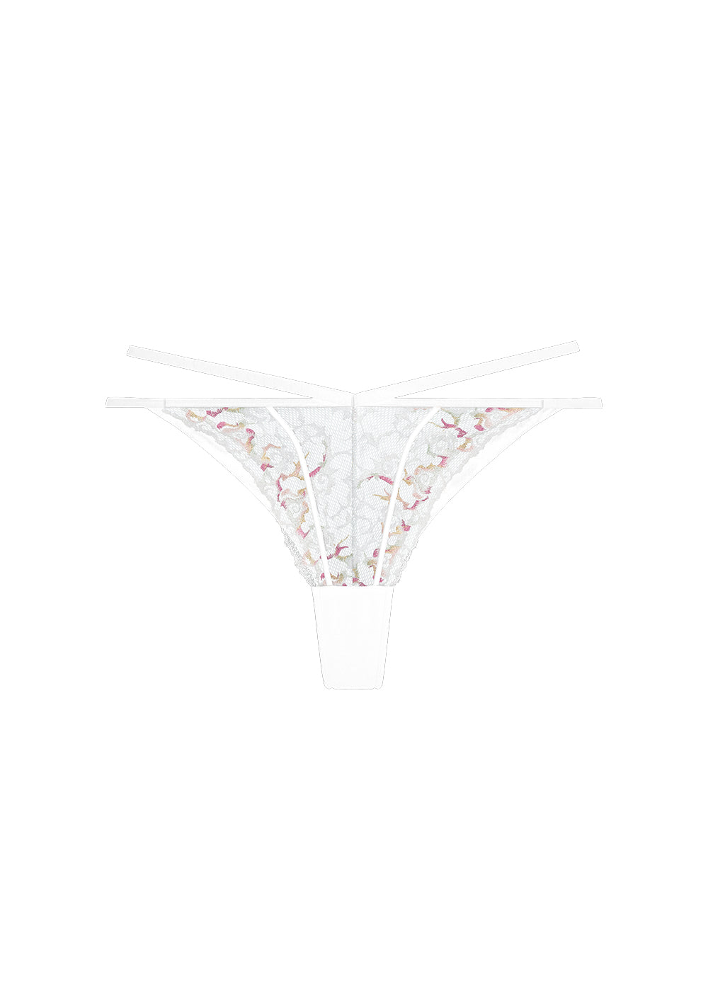 GLYNIS Plus Seductive Embroidery Lace Tanga Panties