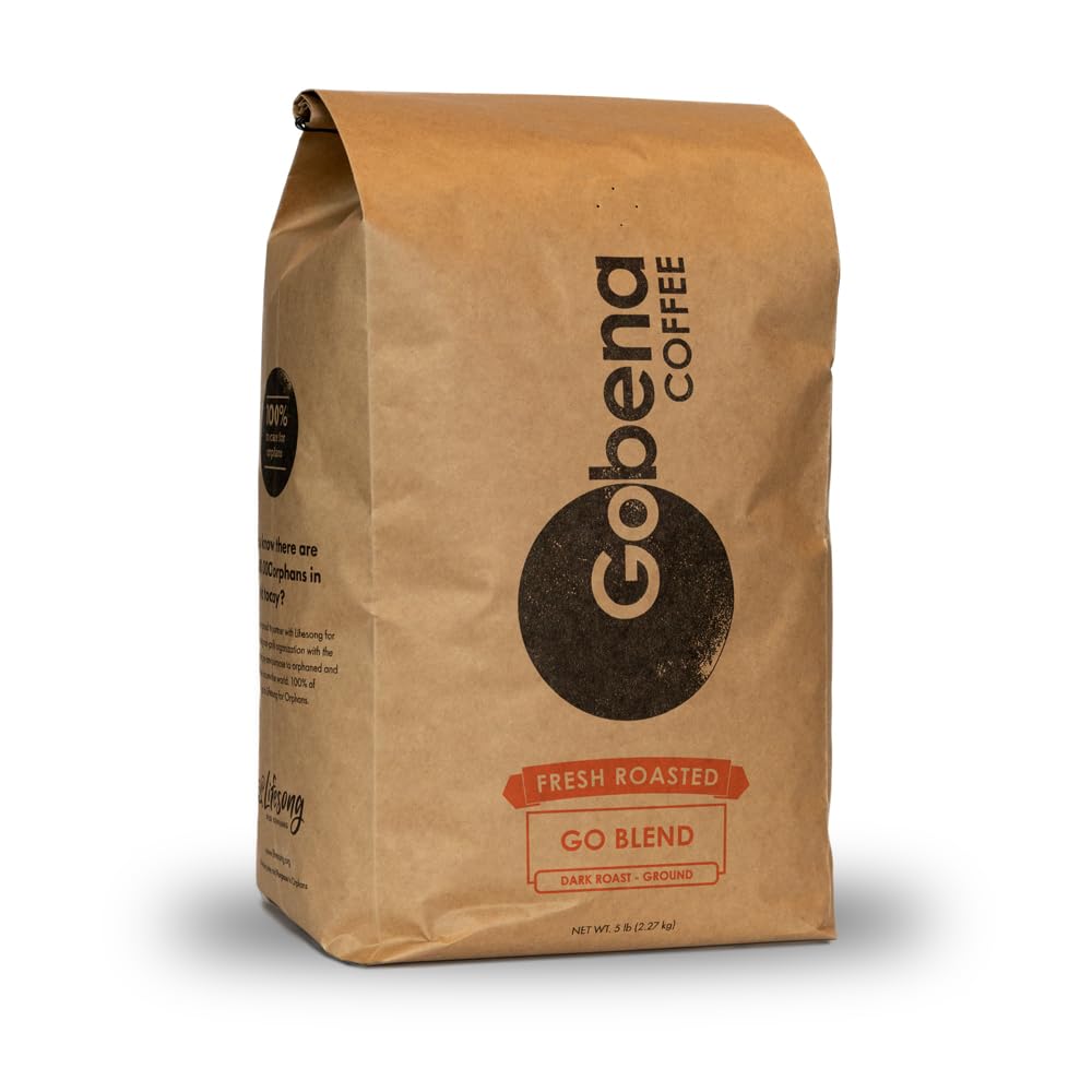 Gobena Go-Blend 5lb Ground Coffee — Fresh Roasted, 100% Arabica, Dark Roast, Bulk