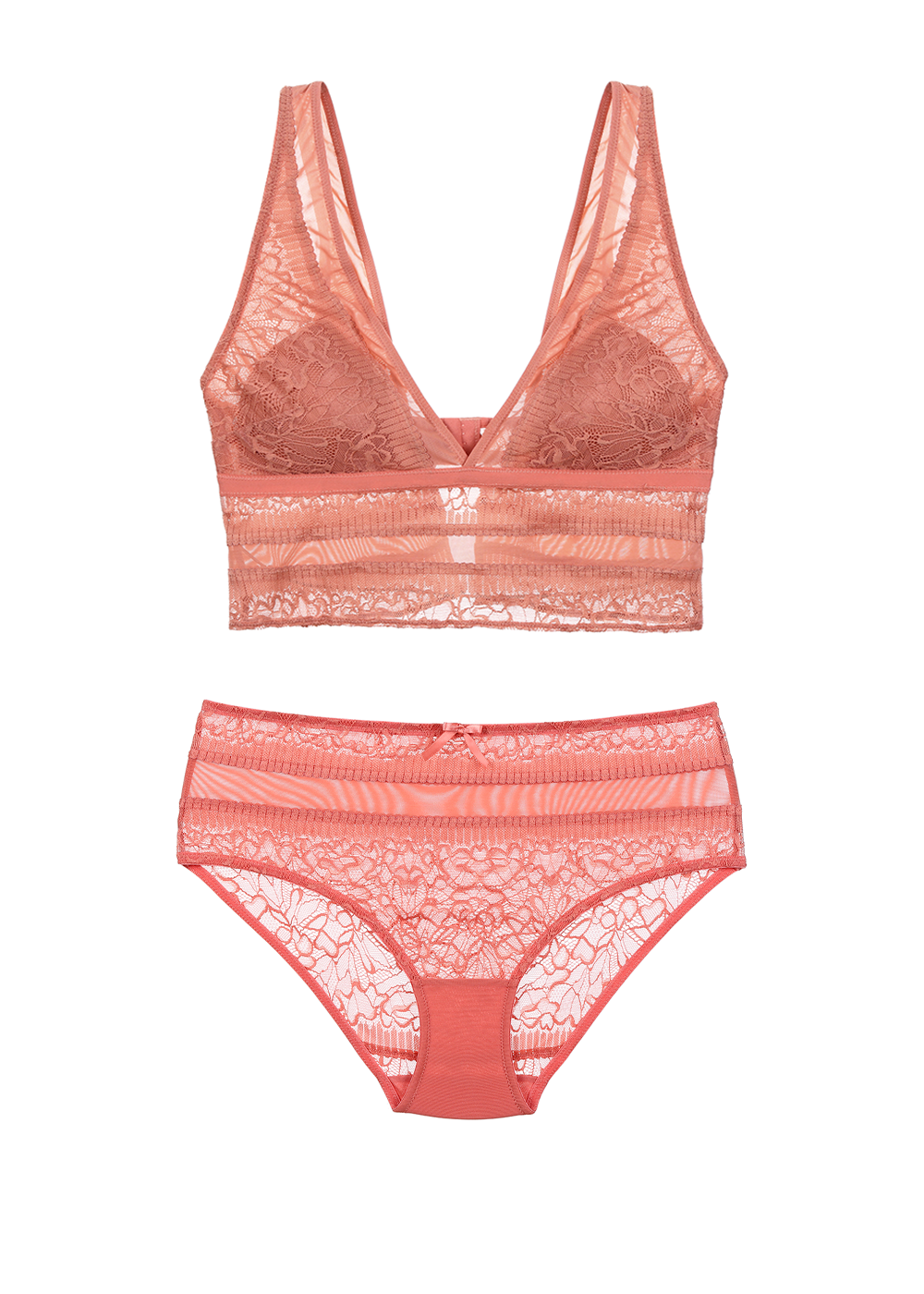 GRACE Orange Lace Lingerie Set