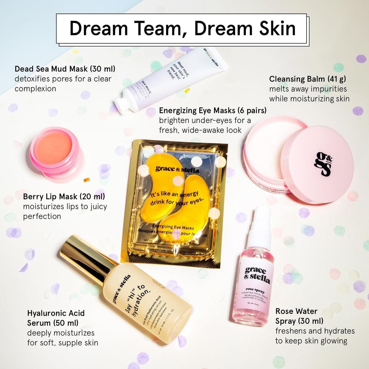 grace & stella Award Winning Skin Care Set - Gift Set for Women