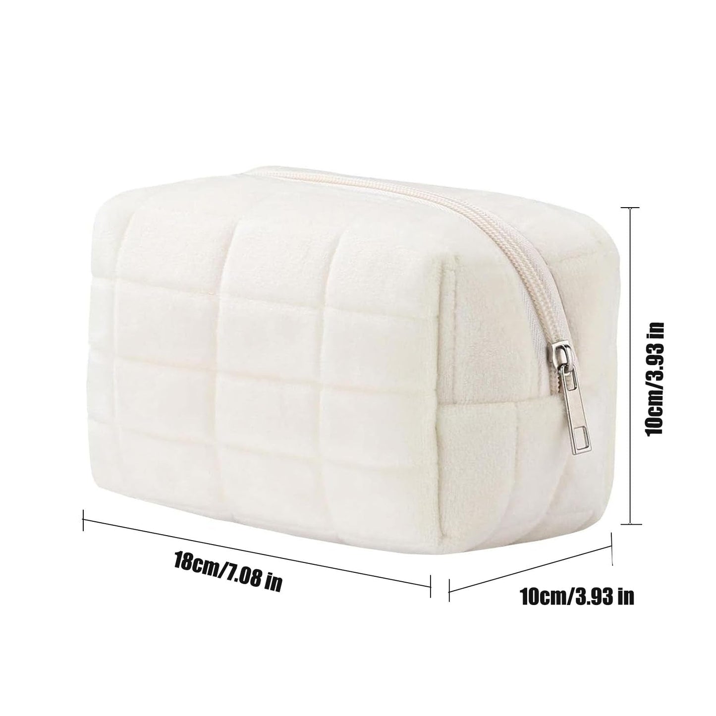 HABUAETY Makeup Cosmetic Bag Small Checkered Pouch Make Up Purse Bag Y2k Accessories