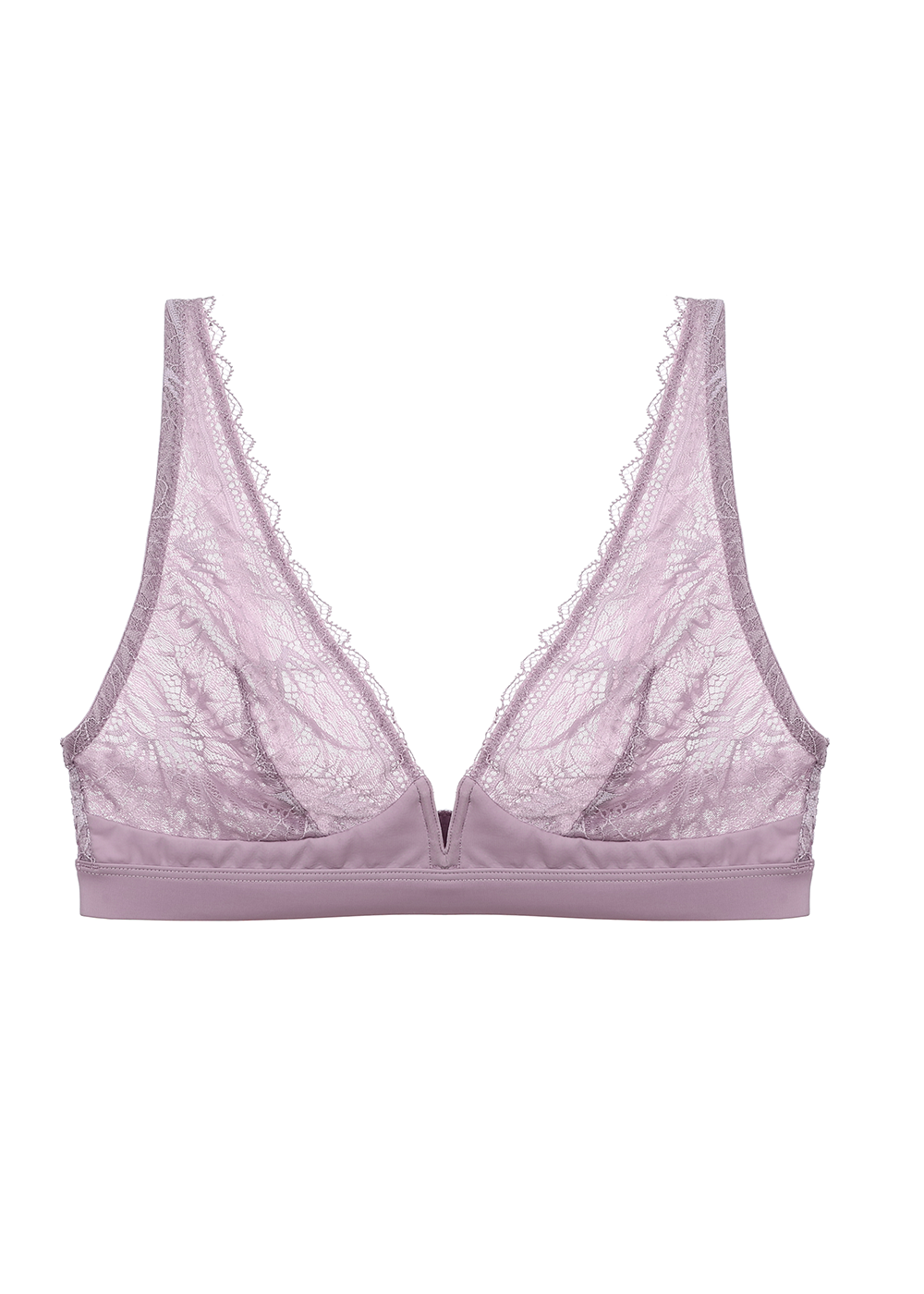 HANNAH Sexy Lace Wireless DeepV Unlined Bralette