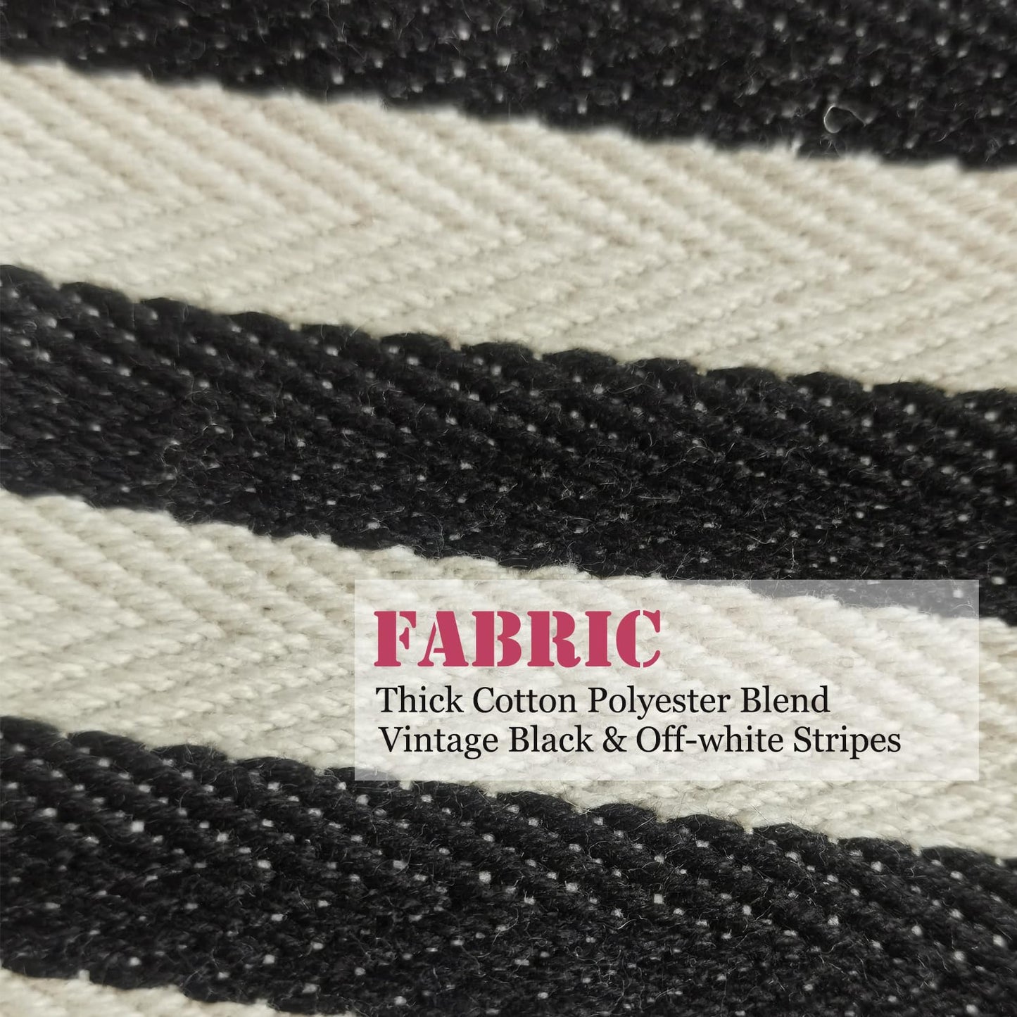HAPPYHEIDI Small Makeup Brush Bag Zipper Pouch, Black White Striped