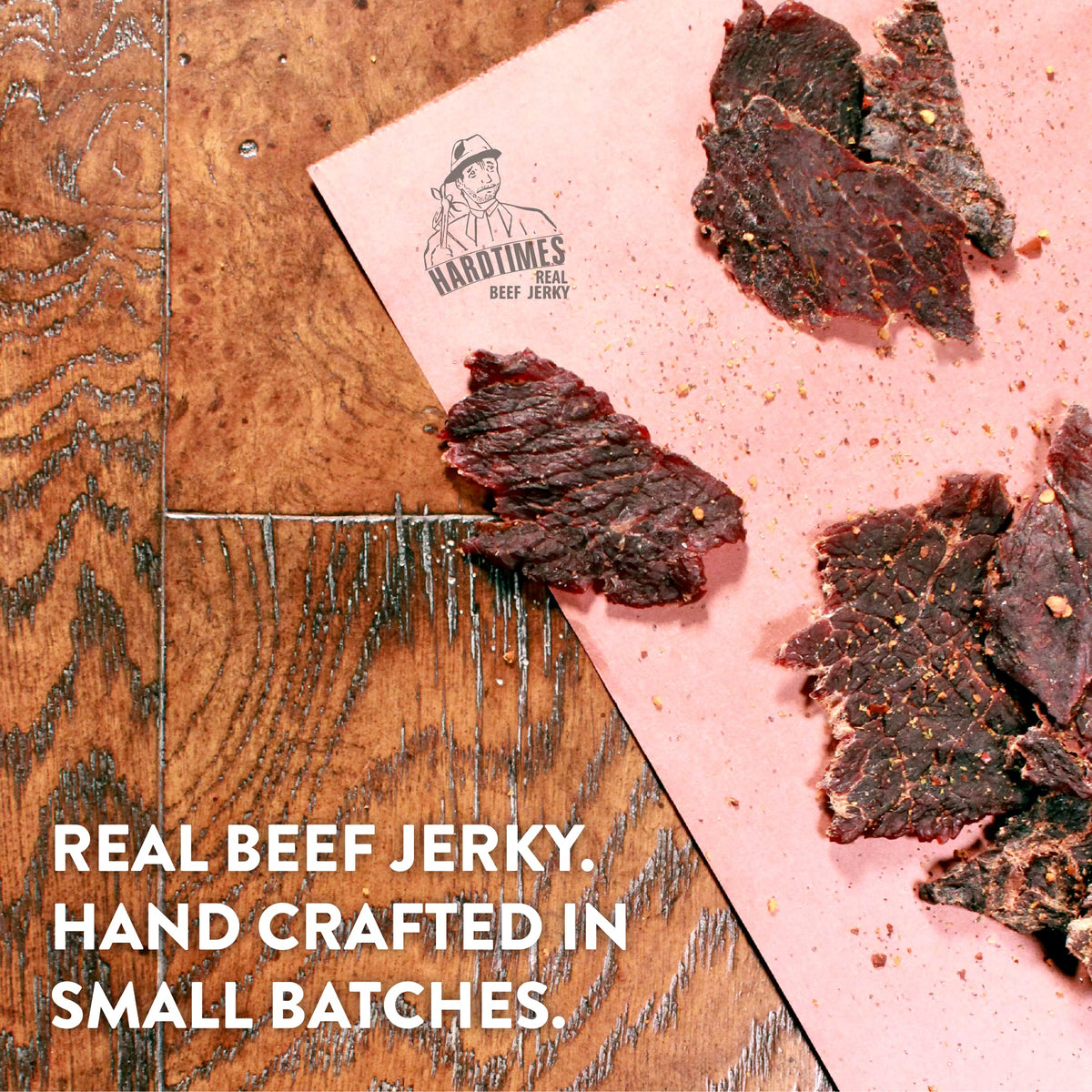 Hardtimes Handcrafted Beef Jerky Chew - Original Flavor (24 x 0.5 oz Cans)