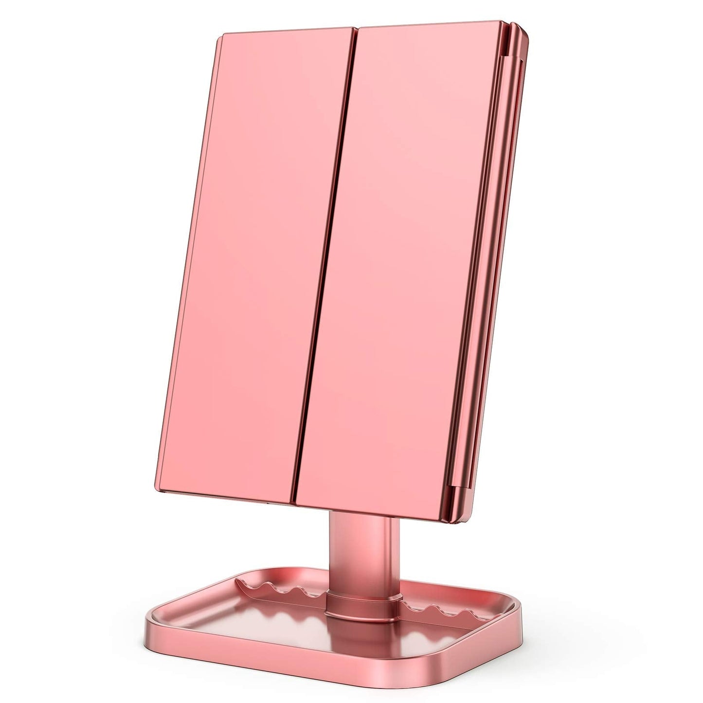 HUONUL 2X/3X/10X Magnifying Vanity Mirror with Light, Trifold Makeup Mirror