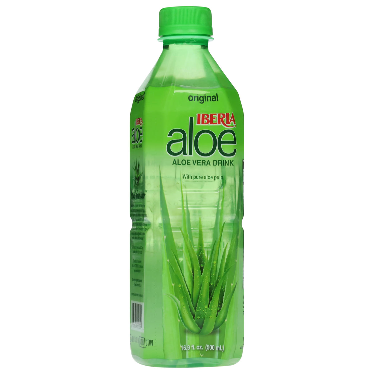 Iberia Aloe Vera Drink with Aloe Vera Pulp – Original, 16.9 fl oz (Pack of 24)
