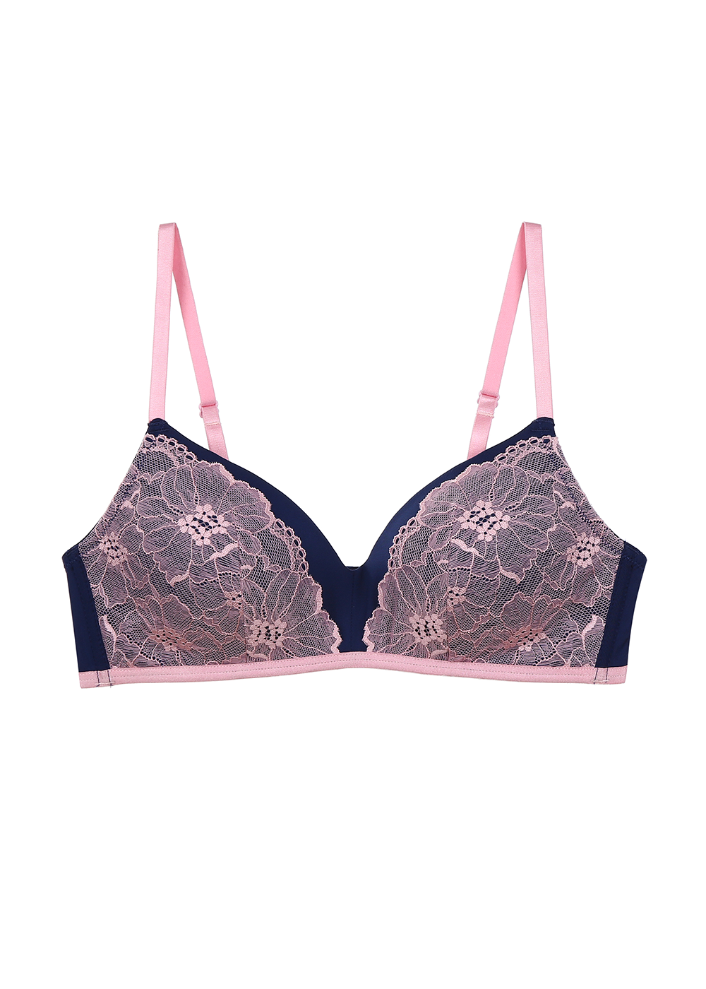 IRENE Plus Lace Wireless Molded Triangle Bralette Bra