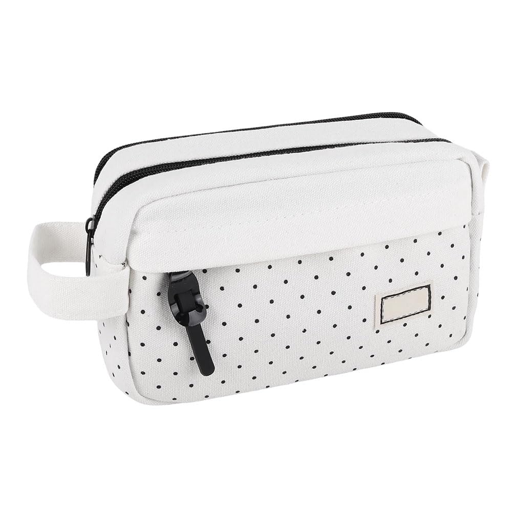 iSuperb Big Capacity Pencil Case Polka Dots Pencil Pouch Bag