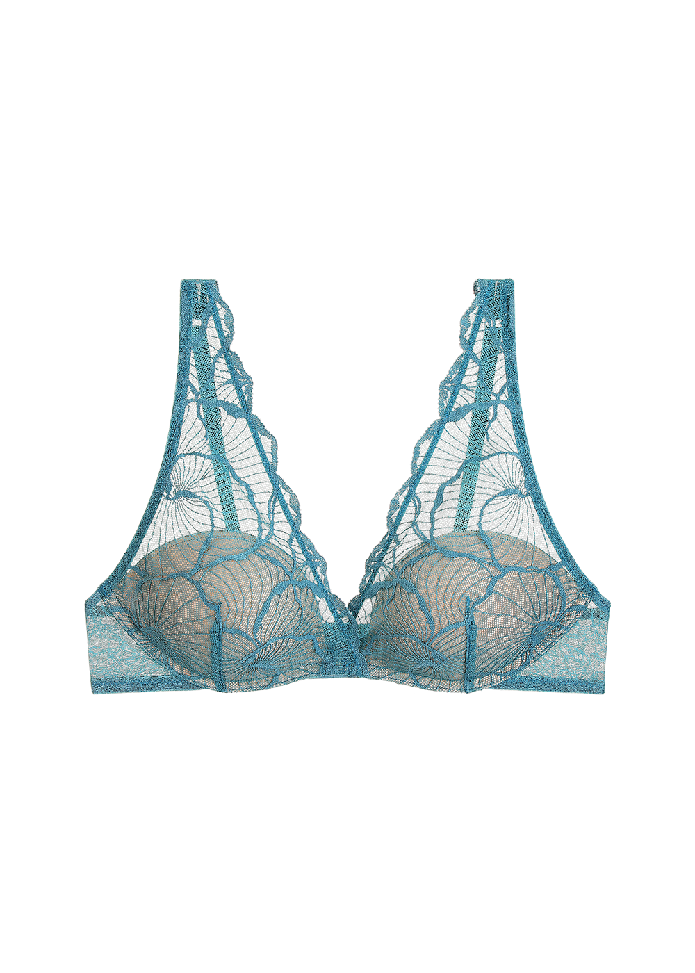 IVY Sexy Green Lace Push-Up Underwired Plunge Bra