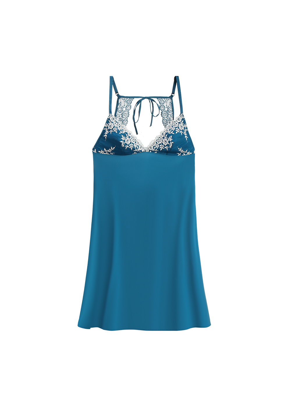 JASMINE Comfort Contrast Color Chiffon Lace Nightdresses