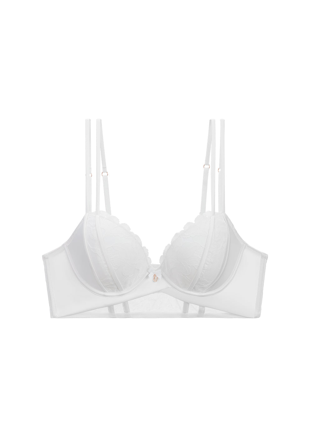 JEAN Plus Underwired White Lace Long Bra
