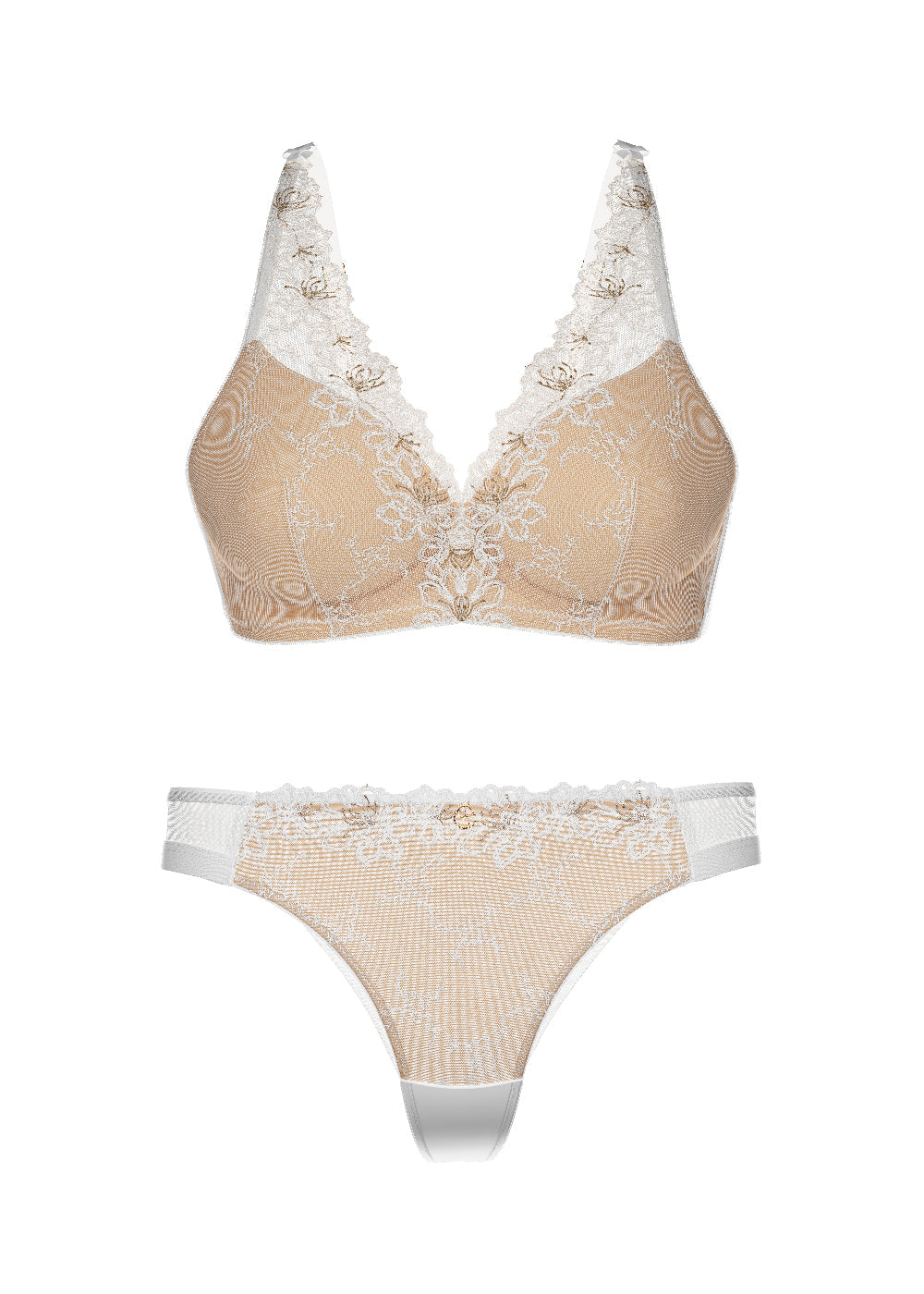 JESSA Plus White Lace Lingerie Set