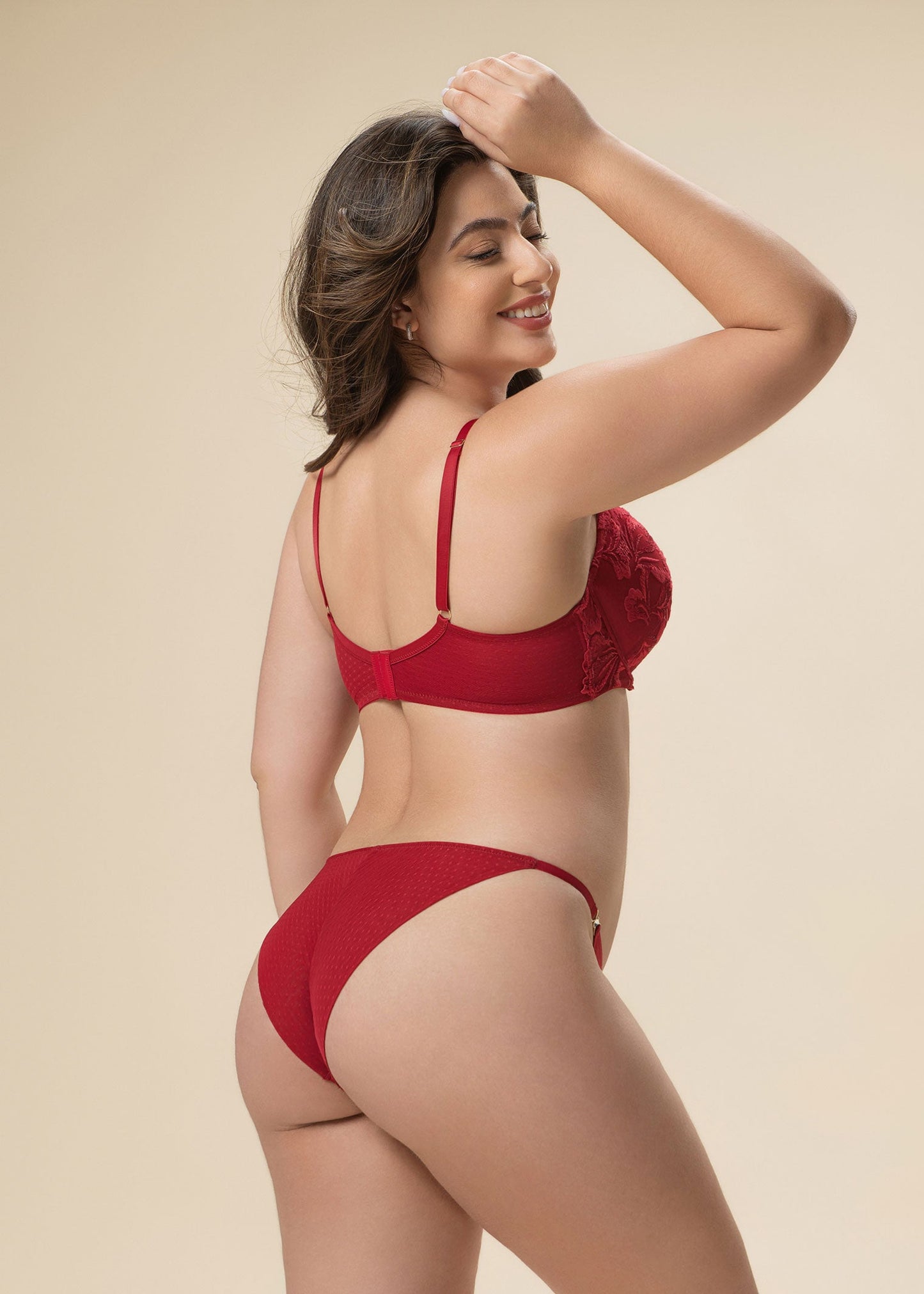 JESSICA Plus Sexy Red Lace Tangas Panties