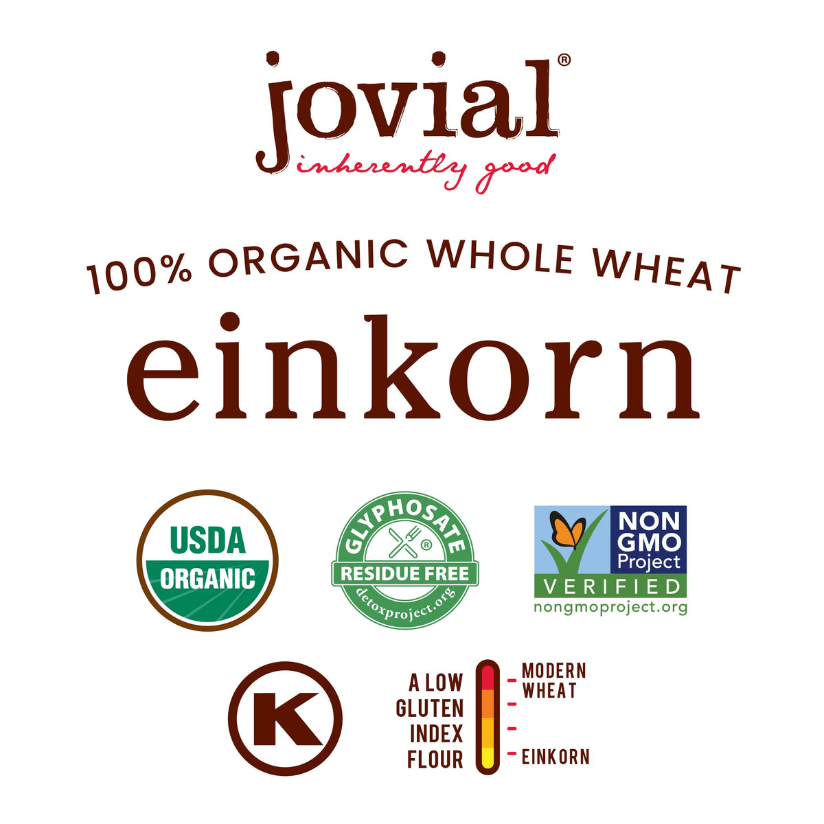 Jovial Einkorn 100% Organic Whole Grain Spaghetti — 12 oz, 6 Pack | High-Protein, Non-GMO, USDA Organic