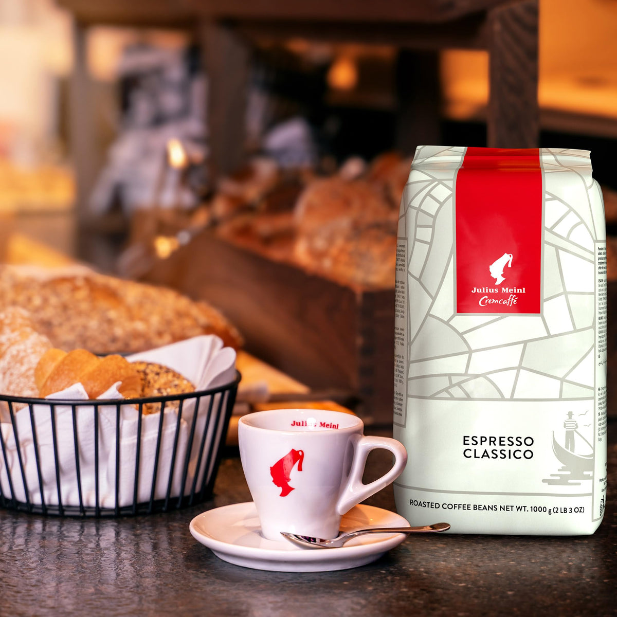Julius Meinl Crema Espresso Classico – Medium Roast Coffee Beans, 1kg / 35oz