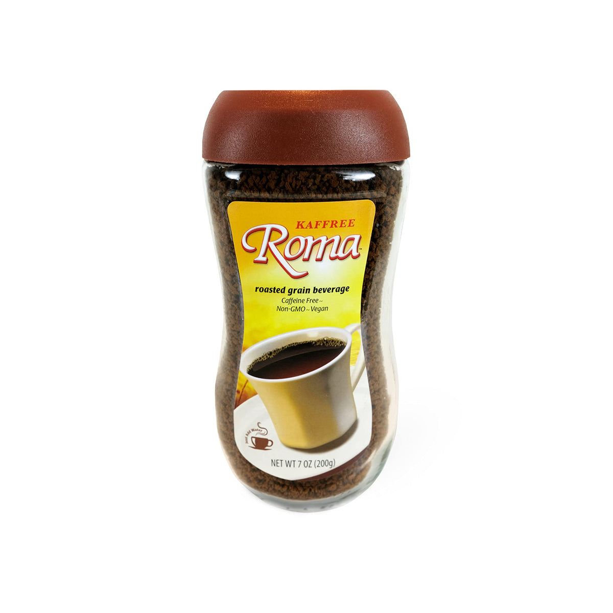 Kaffree Roma - Plant-Based, Caffeine-Free Coffee Alternative (7 oz) - Pack of 4 - Non-GMO
