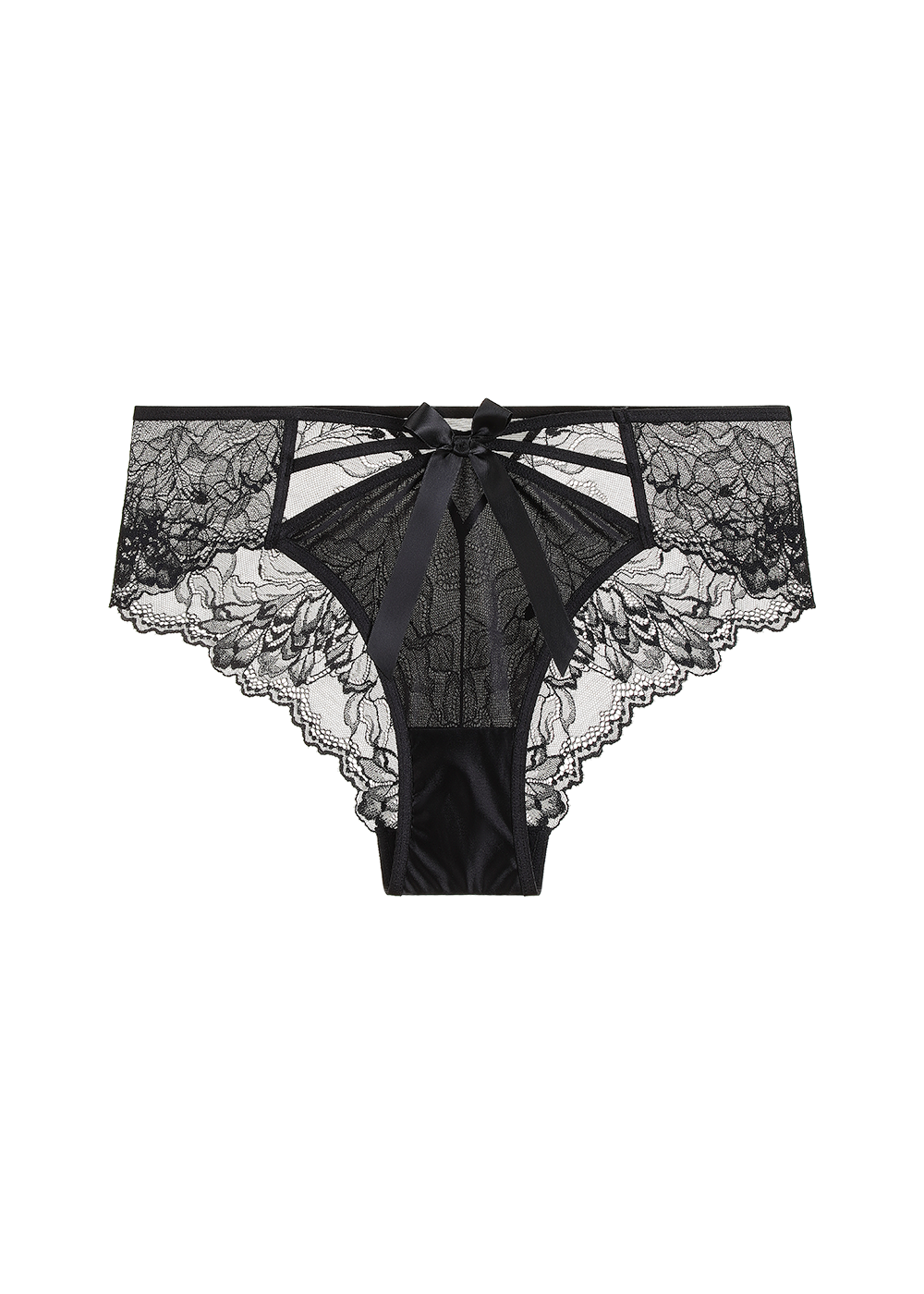 KAREN Plus Black Sexy Lace Boyshort Panties