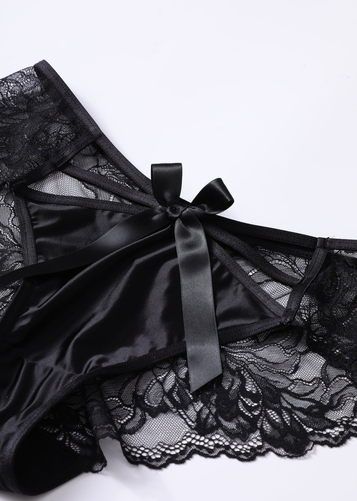KAREN Plus Black Sexy Lace Boyshort Panties