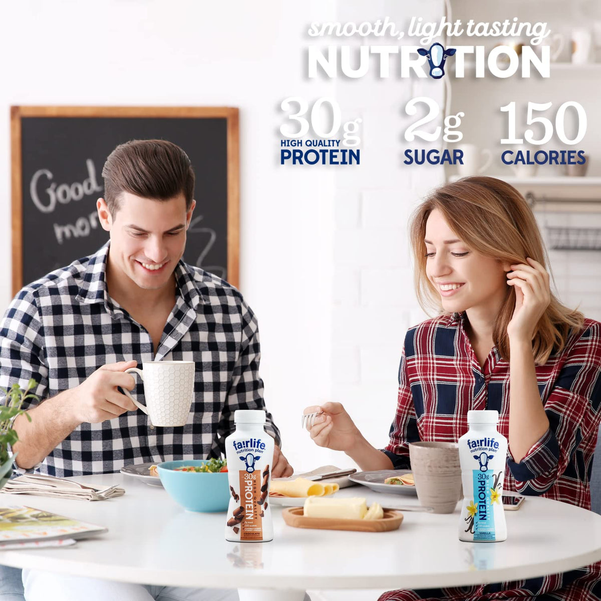 Kozy Home Fairlife Nutrition Protein Shakes — 12 Pack, 30g Protein, Low Sugar, Lactose-Free (Vanilla/Chocolate/Salted Caramel/Strawberry)